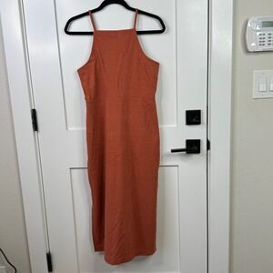 Madewell Rust Orange Midi Dress